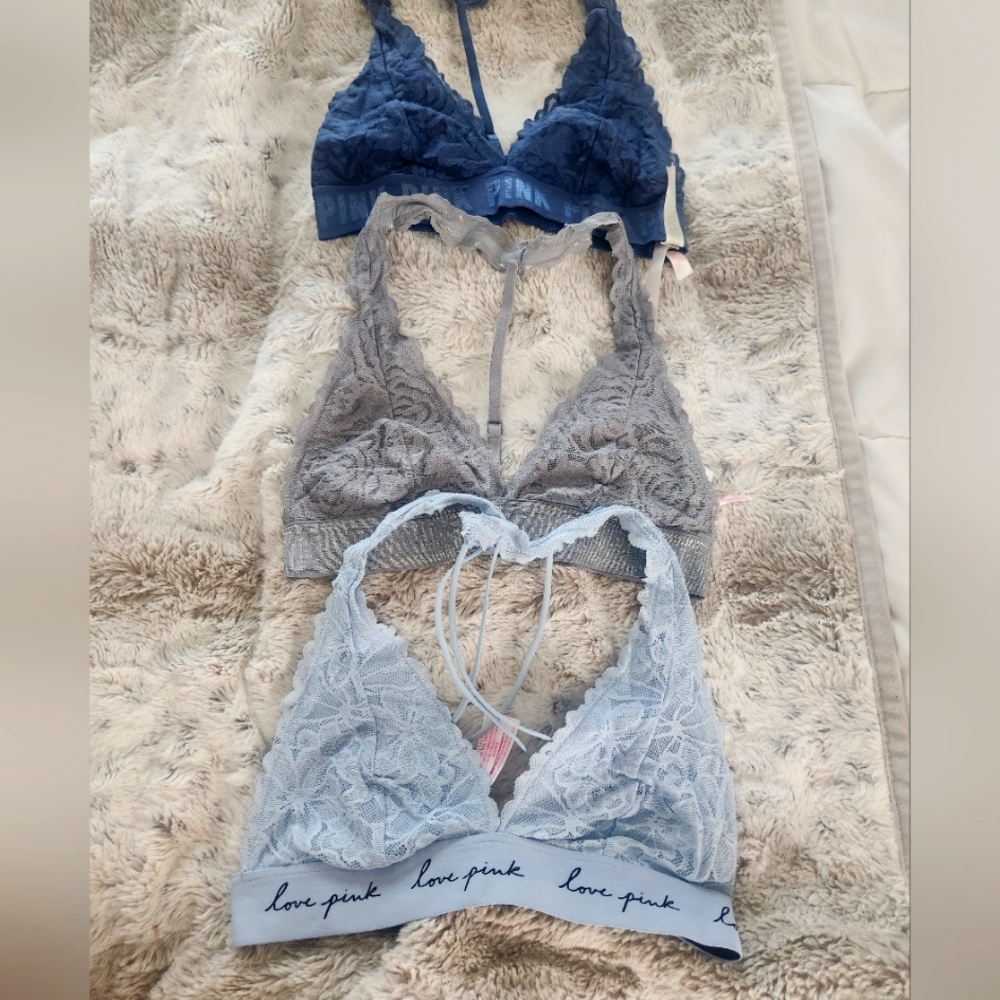 Lot of 3 Pink Braletes Size Small